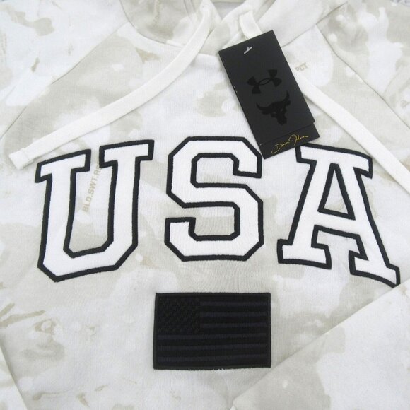 Under Armour Project Rock Veterans USA Camo Hoodie Mens Size Large NEW - Picture 6 of 16